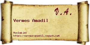 Vermes Amadil névjegykártya